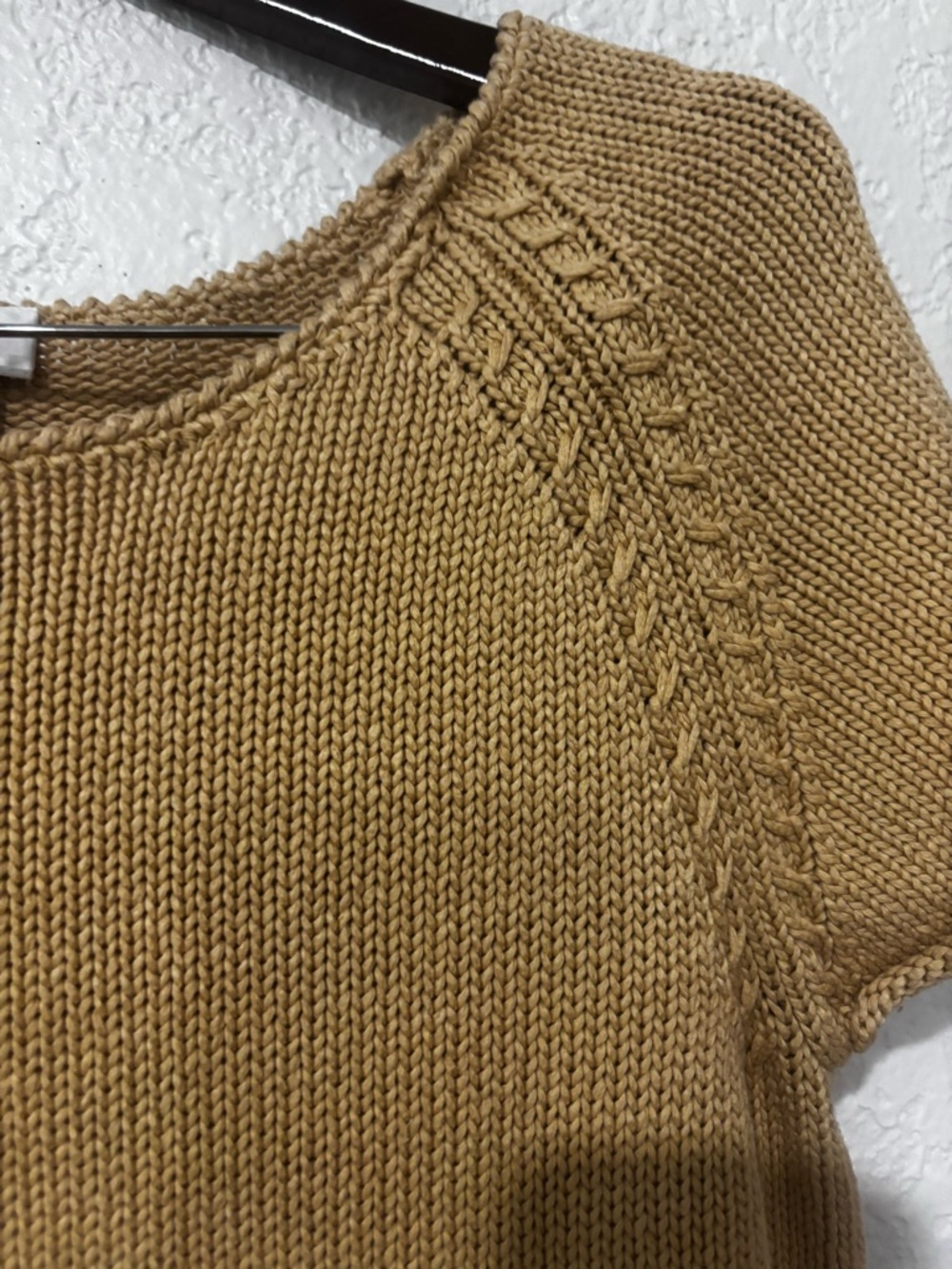 Talbots Mustard Short-Sleeve Knit Top - Picture 6 of 8